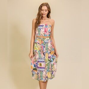 170 - Colorful Printed Women's Skirt Set